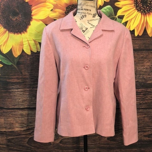 Pendleton Blazer Virgin Wool Size 14 Petite Pink - Picture 1 of 6